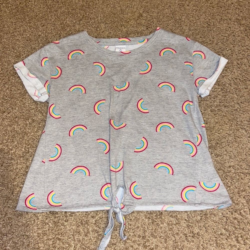 Rainbow grey top for kids